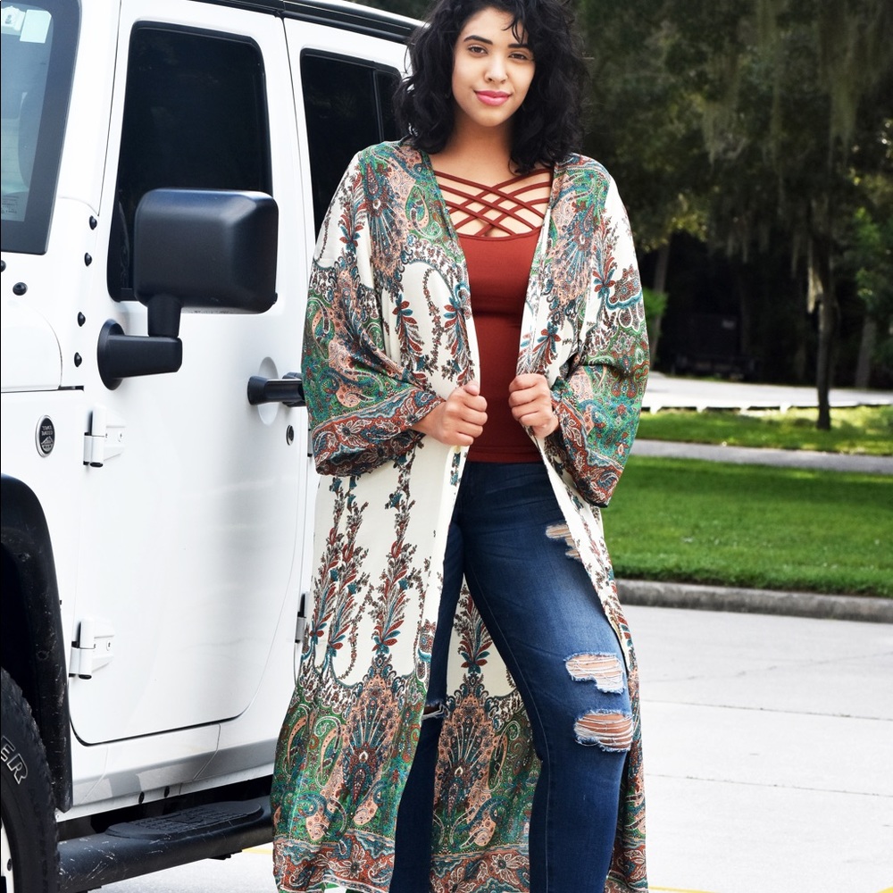 Paisley’s Open Front Kimono